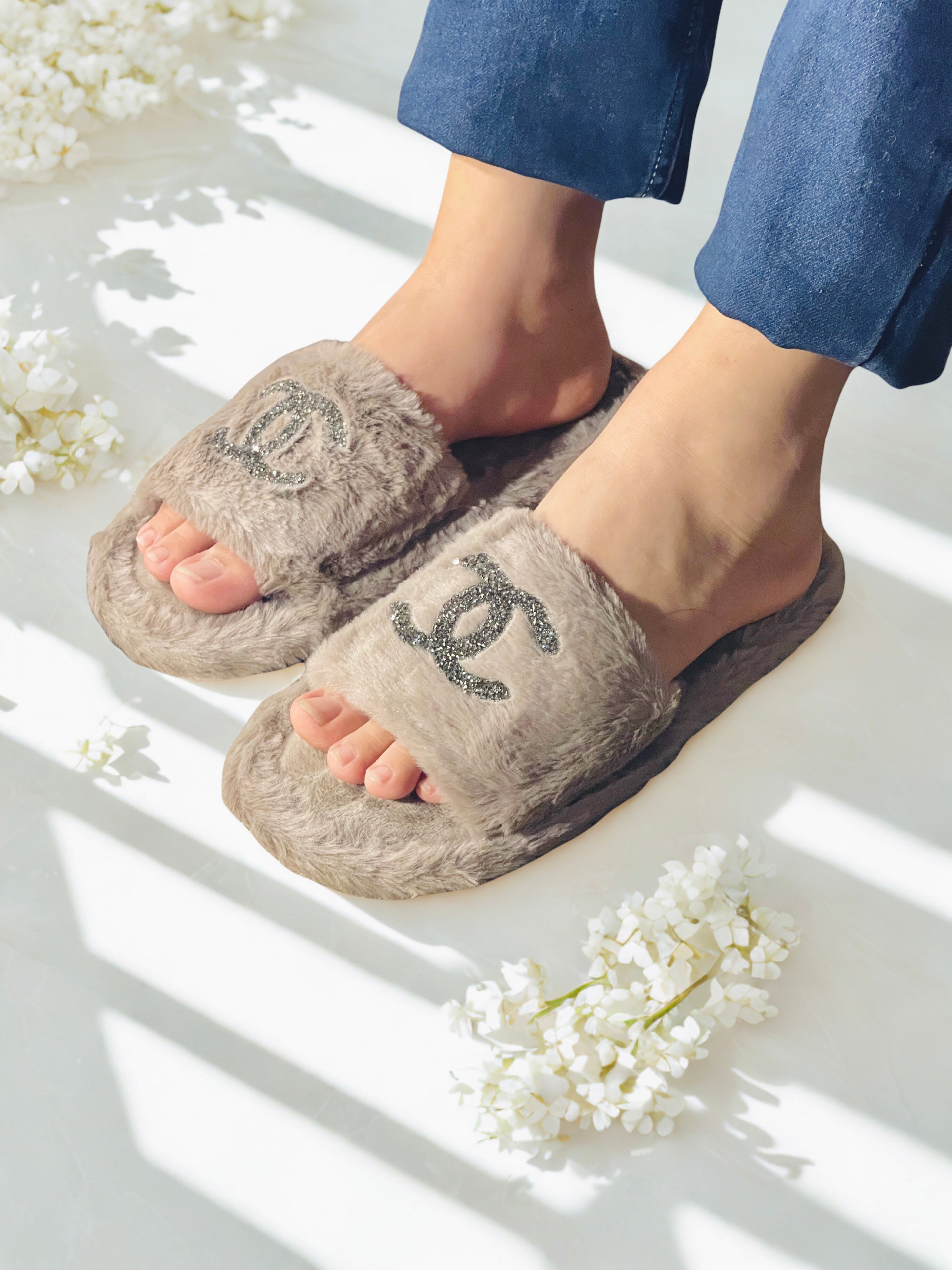 Chanel Fur Slippers
