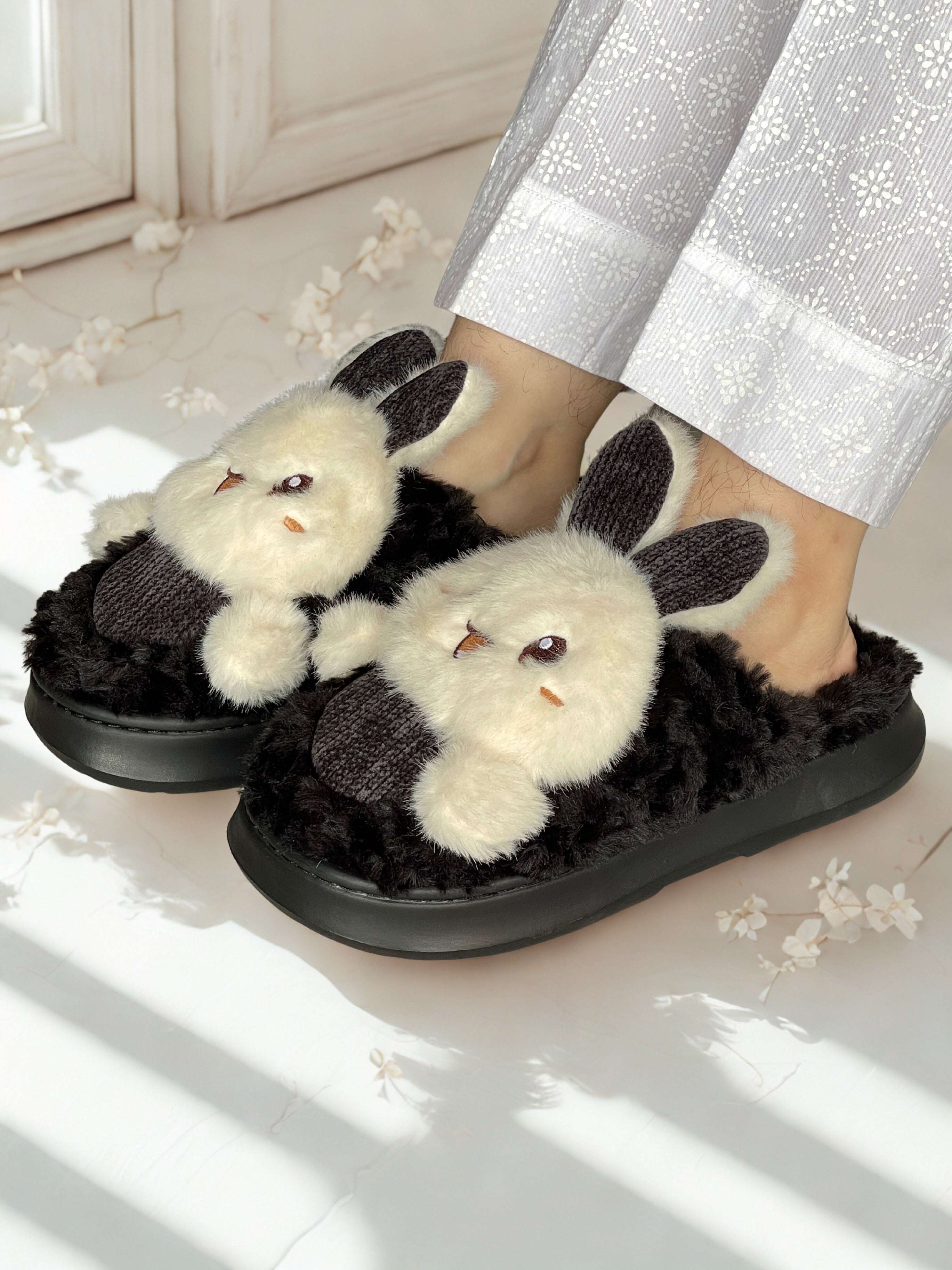 Fuzzy Bunny Mules